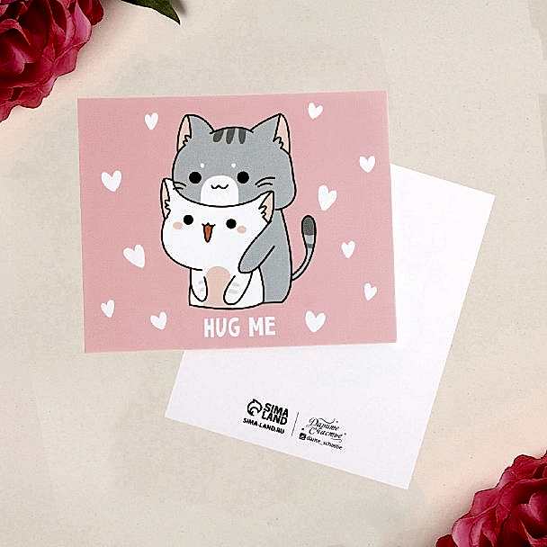 Открытка мини «Съешь меня», коты, 8,8 х 10,7 см