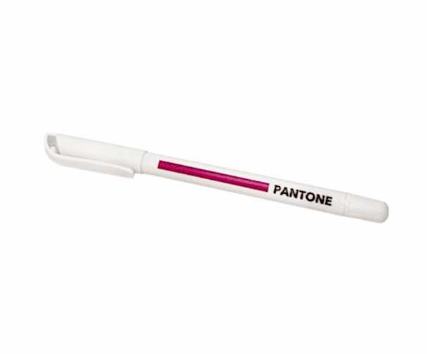 Ручка шариковая белая, Дизайнерская коллекция "Pantone", розовый